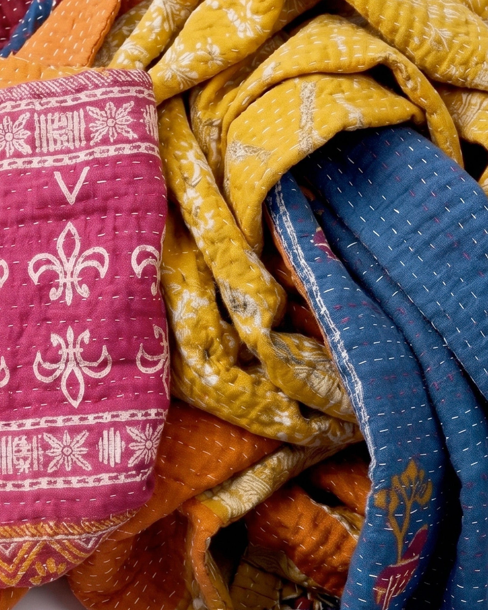 Heirloom Kantha Twin Quilt | Oh It's Bananas