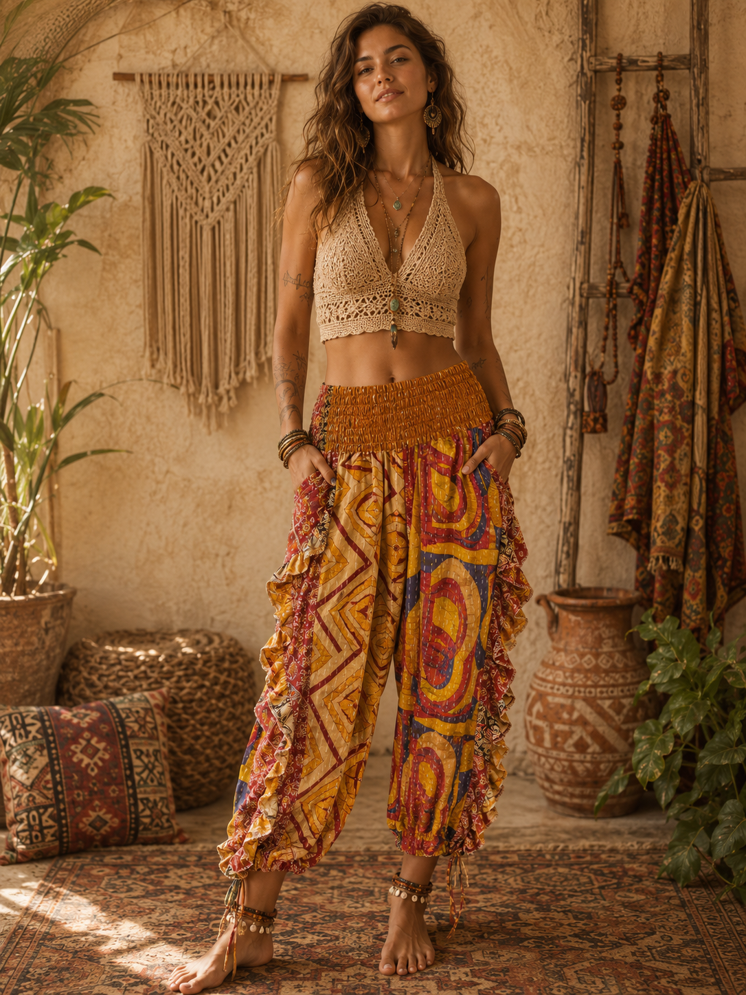 Storyteller Kantha Pants