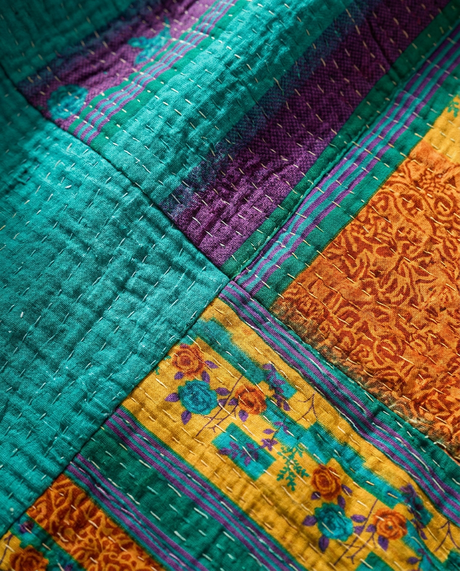 Heirloom Kantha Twin Quilt | Oh It's Bananas