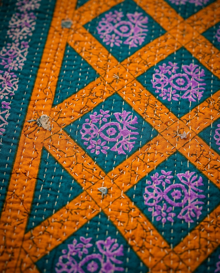 Heirloom Kantha Twin Quilt | Oh It's Bananas